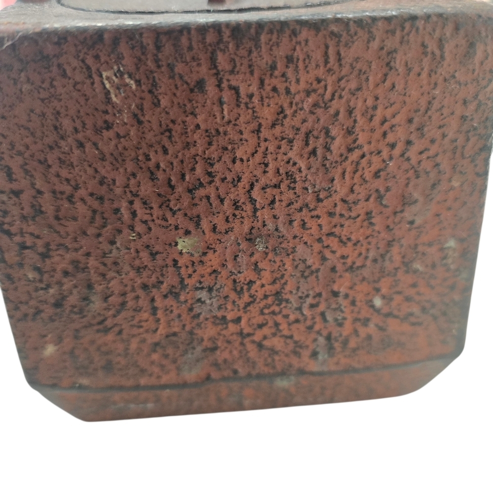 Rare Iwachu Japanese Square Tetsubin Cast Iron Teapot Enamel Lined Infuser - Picture 11 of 13